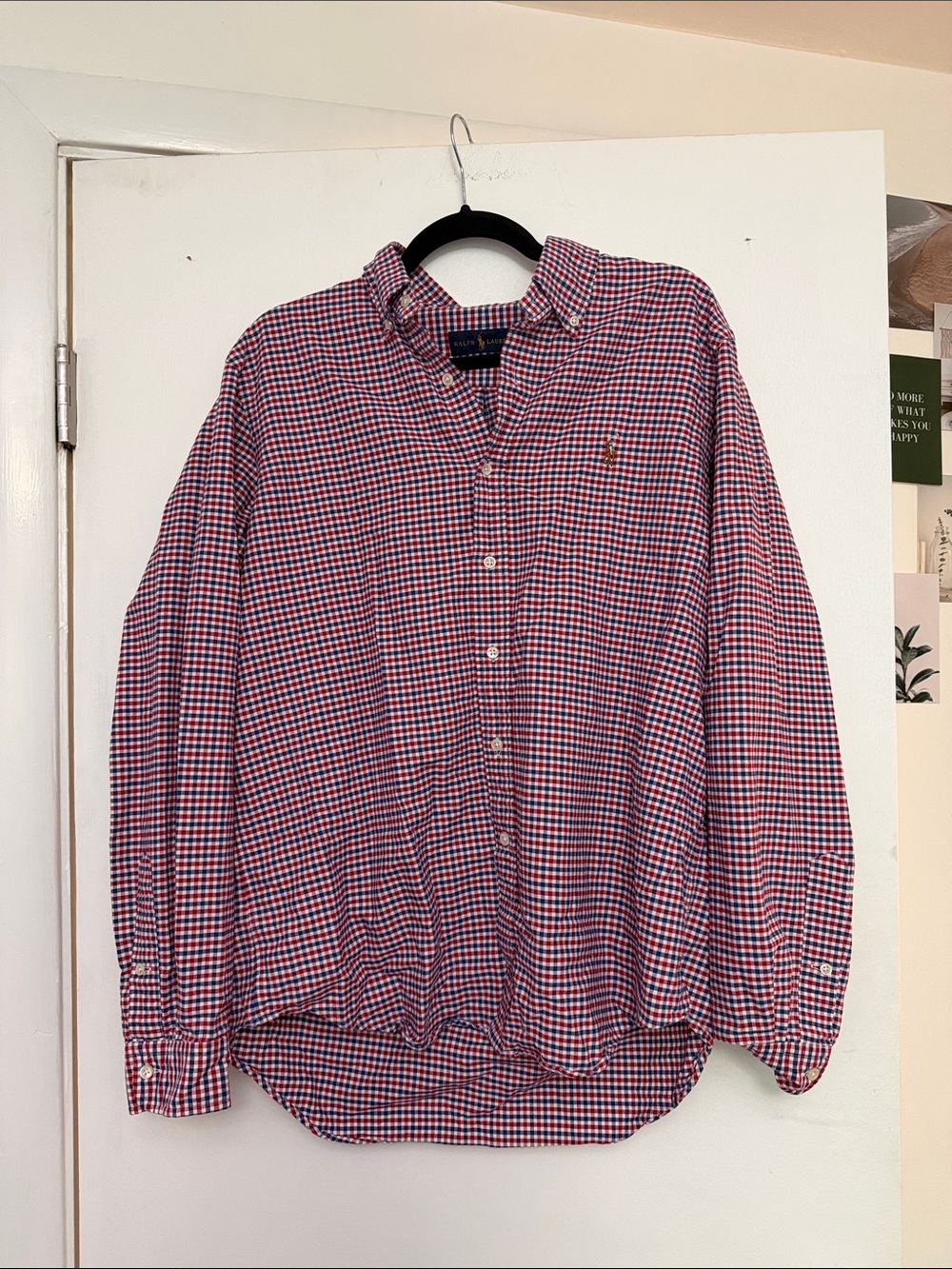Polo by Ralph Lauren Red & Blue Gingham Button-Down Shirt